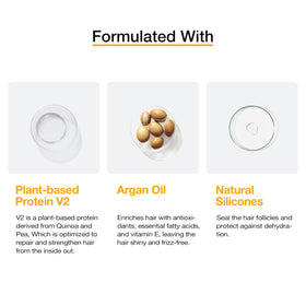 GK HAIR cashmere label close-up highlighting argan oil and ingredient focus benefits
