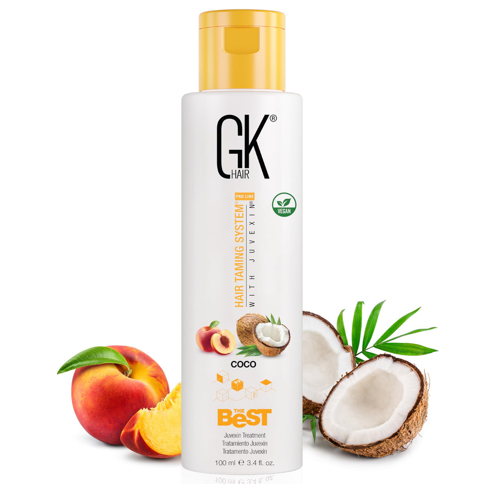 GK HAIR front bottle showing product branding and easy salon results