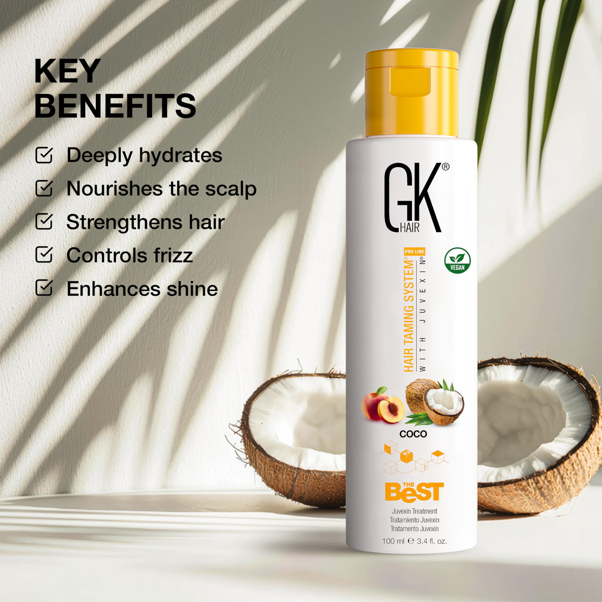 GK HAIR cream texture close-up showing smooth nourishing formula