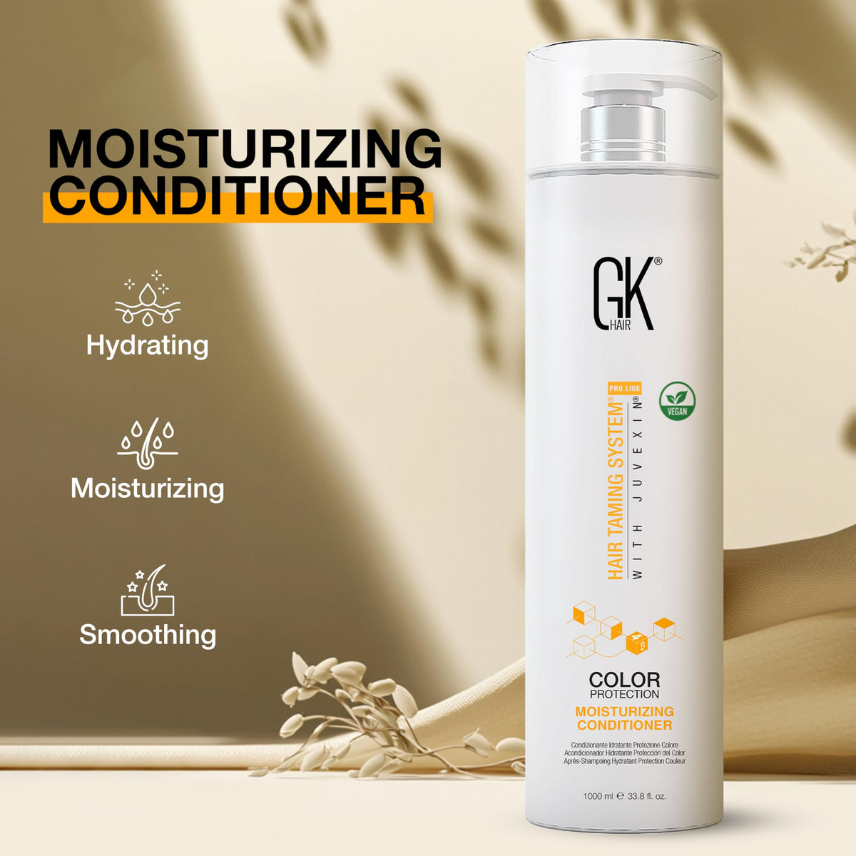 GK HAIR creamy conditioner texture close-up showing rich hydration