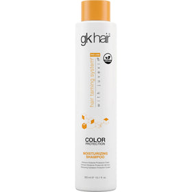 GK HAIR front packaging showing keratin shampoo and brand clarity