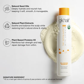 GK HAIR key ingredients highlighted for scalp detox and balance