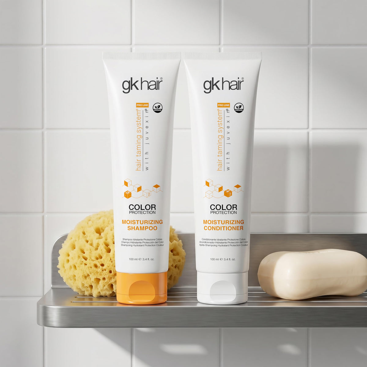 GK HAIR label close-up focusing ingredient list for transparency and safety