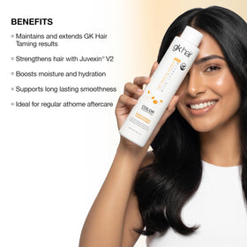 GK HAIR texture close-up dispensed from pump highlighting creamy moisture