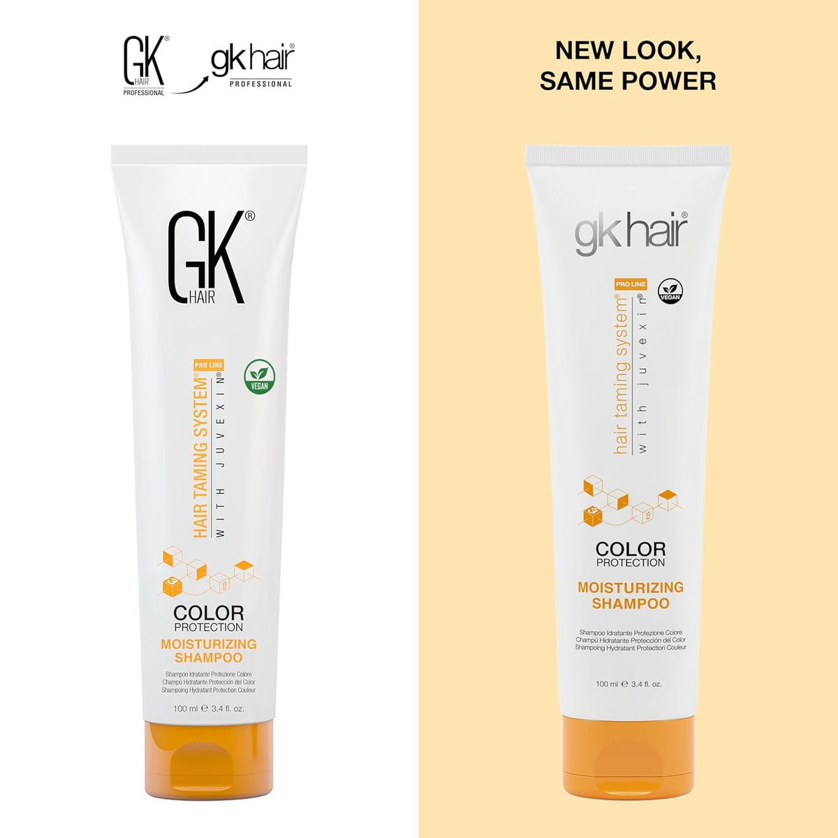 GK HAIR pump dispenser close-up for easy controlled application