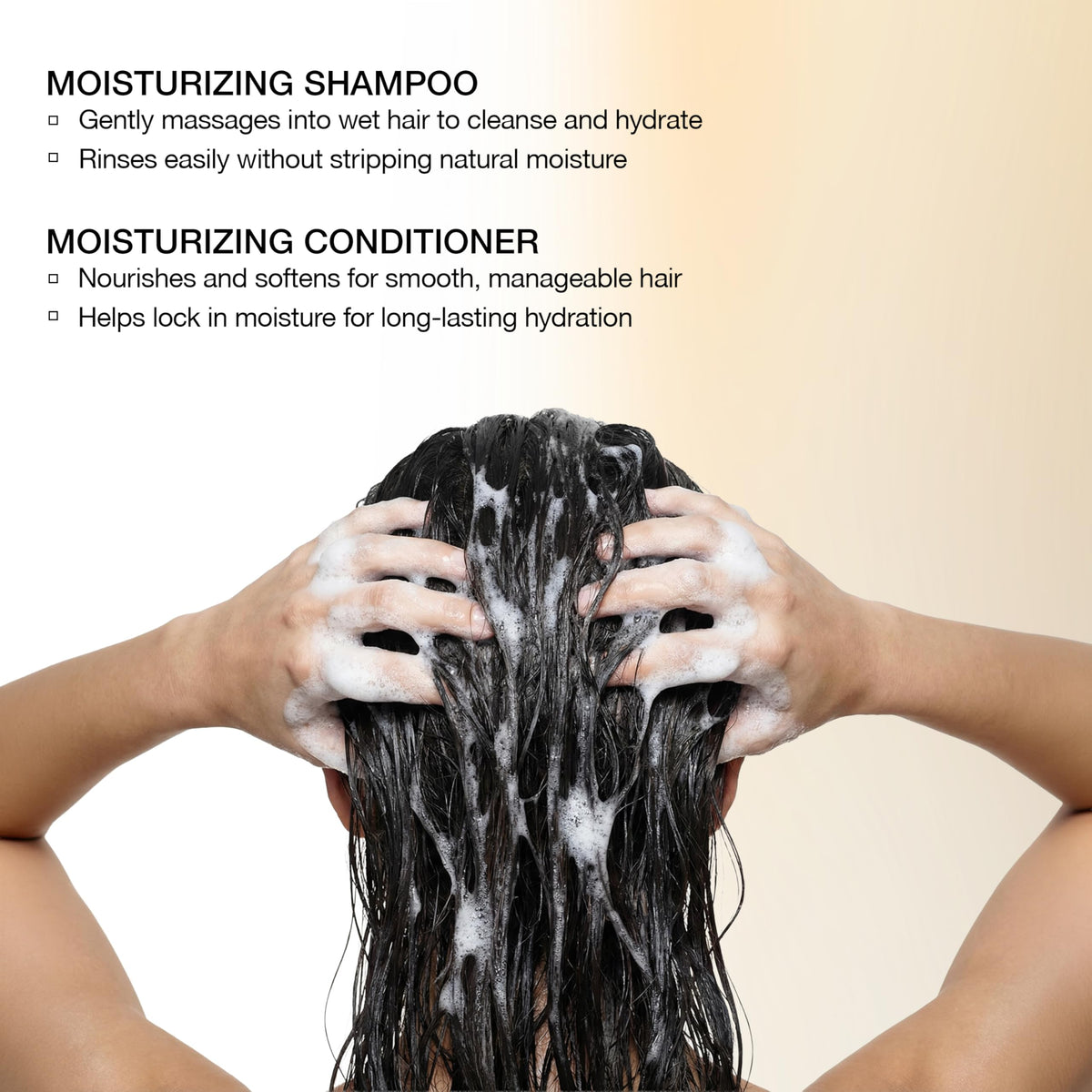 GK HAIR shampoo lather in hand demonstrating gentle cleansing