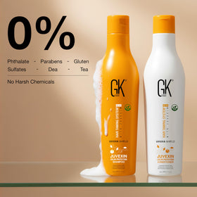 GK HAIR shampoo lather texture demonstrating gentle cleansing and hydration