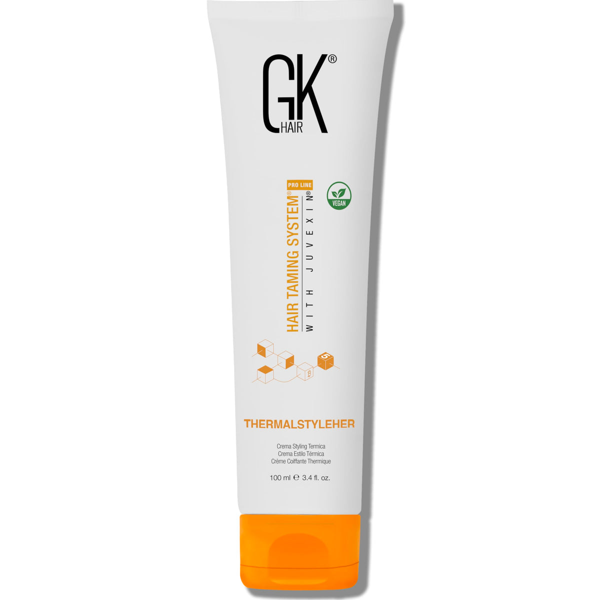 GK HAIR product front packaging showing tube and branding for easy identification