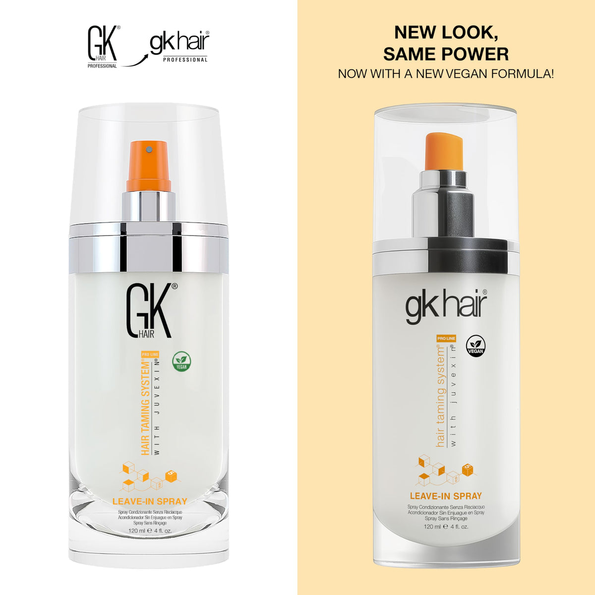 GK HAIR close-up of spray nozzle demonstrating fine mist application benefit