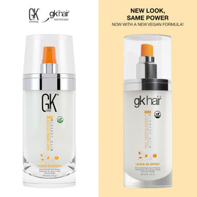 GK HAIR close-up of spray nozzle demonstrating fine mist application benefit