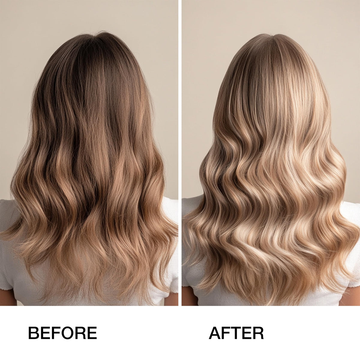 GK HAIR mist on hair mid-lengths showing detangling and frizz reduction