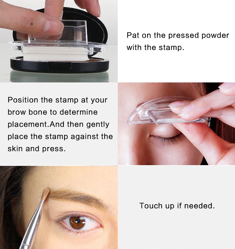 GL-Turelifes eyebrow stamp in use creating symmetrical brows quickly and cleanly