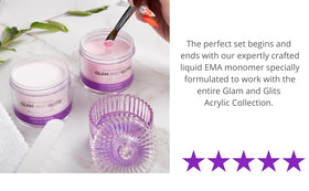 Glam and Glits bead on brush showing smooth bead formation and predictable handling benefit