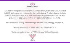 Glam and Glits bottle next to ruler for 16 oz scale and volume clarity benefit
