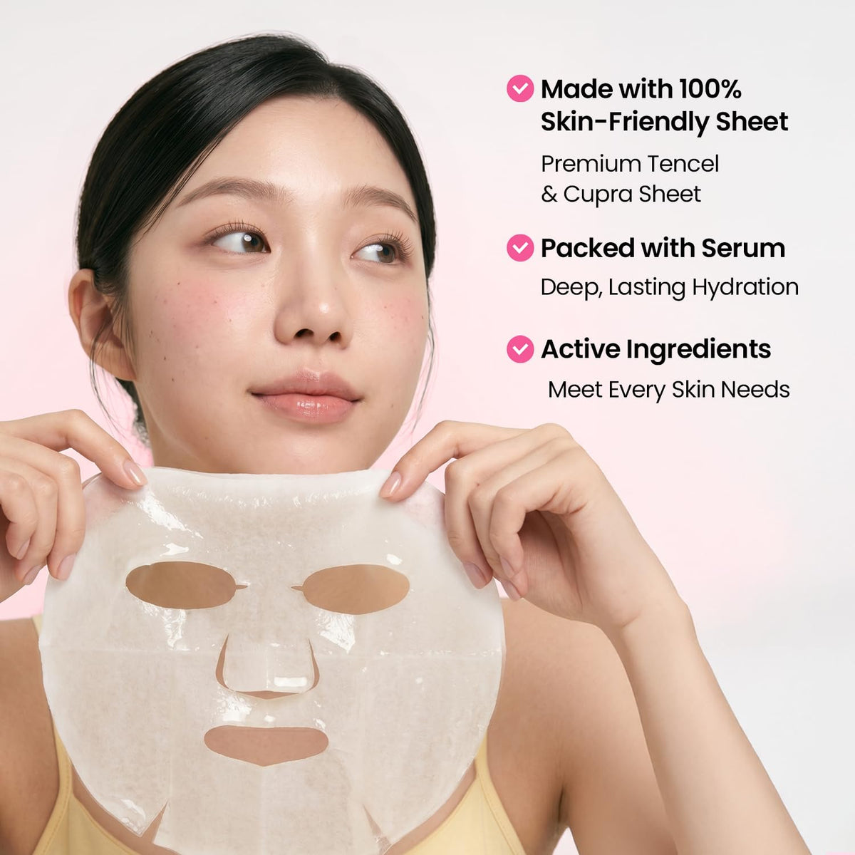 GLAM UP serum on hand illustrating lightweight fast-absorbing benefit