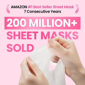 GLAM UP single mask packet displayed to show convenience and portability