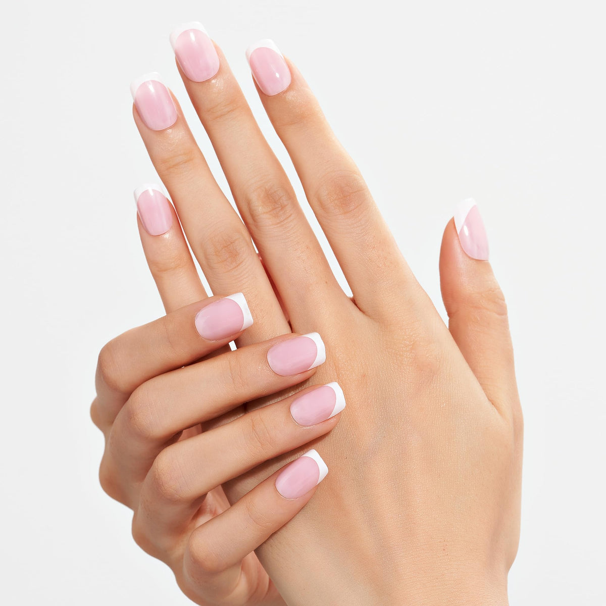 GLAMERMAID step-by-step application image using adhesive tab for fast wear
