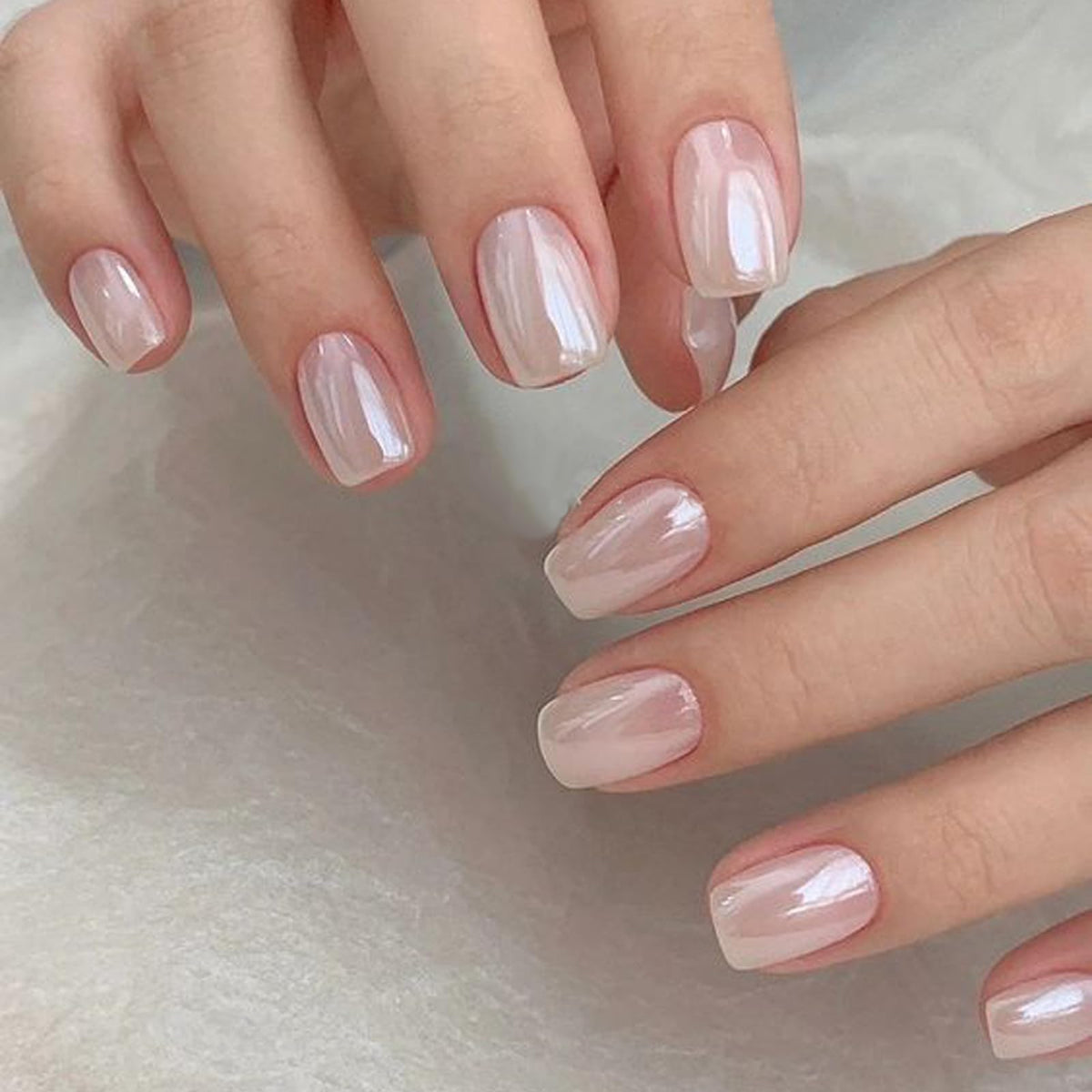 GLAMERMAID close-up of mirror chrome sheen highlighting salon-like glossy finish