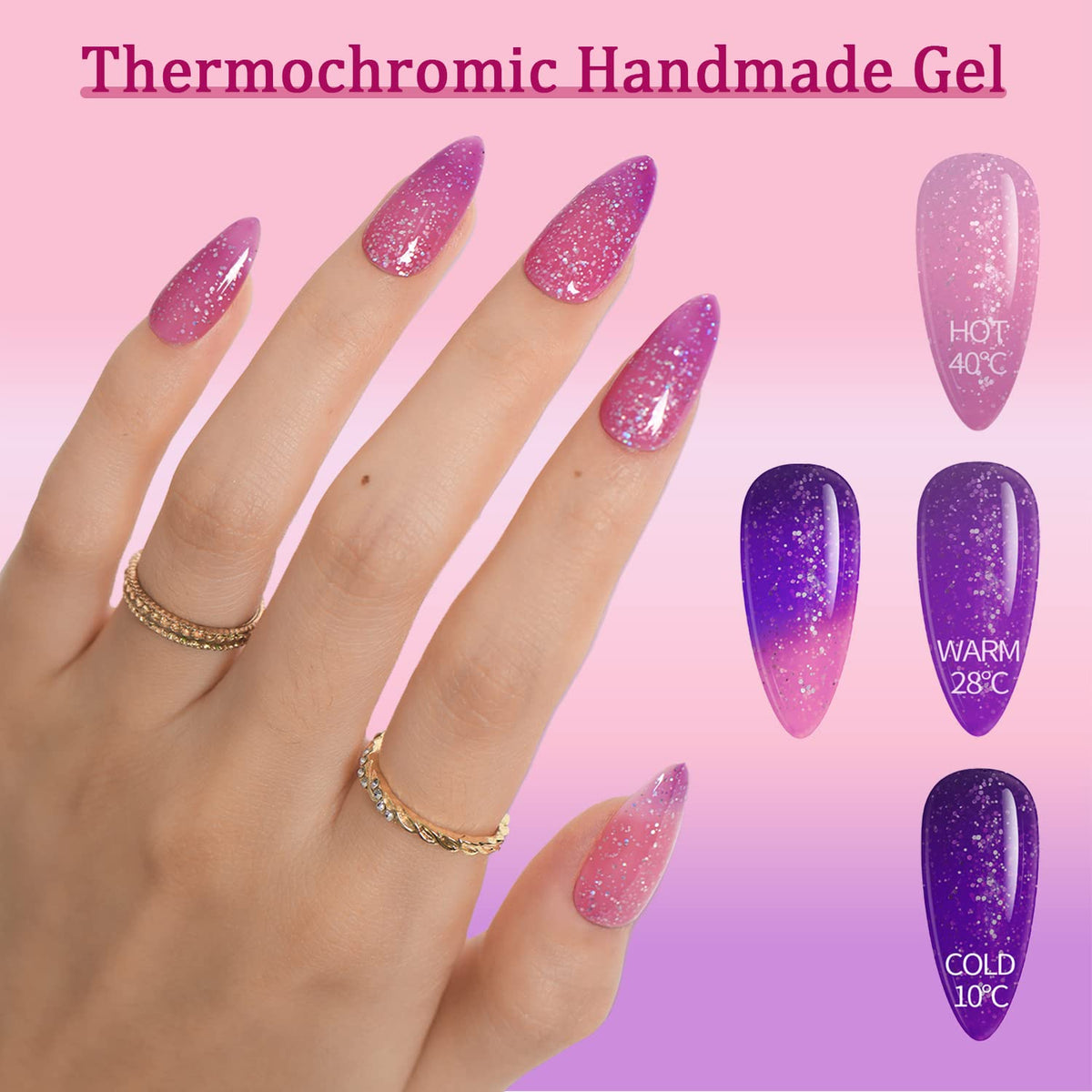 GLAMERMAID close-up color change detail highlighting ombre shift and visual impact