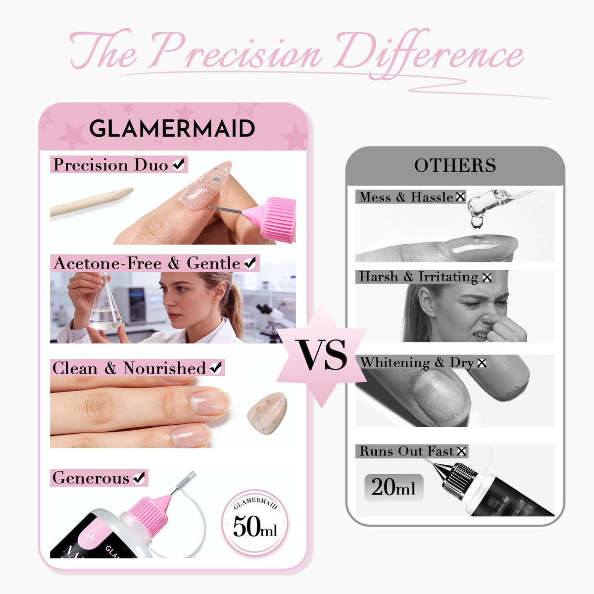 GLAMERMAID product label and ingredients panel for transparency and safety