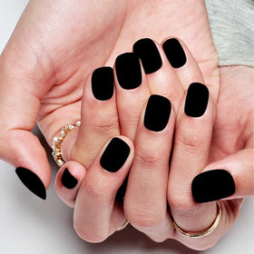 GLAMERMAID on hand short squoval nails demonstrating natural, practical look