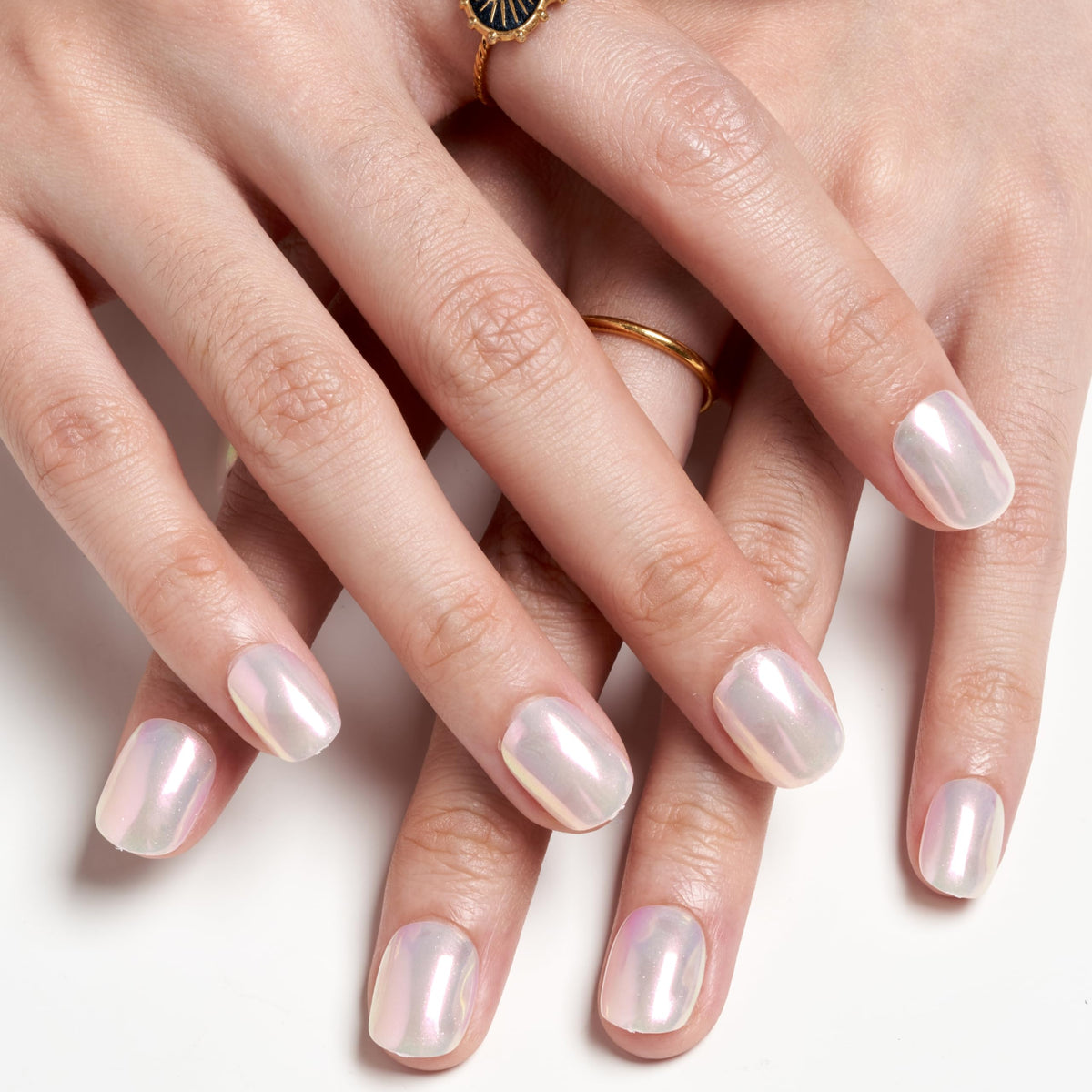 GLAMERMAID nails on fingers with ruler for size comparison and accurate fitting benefit