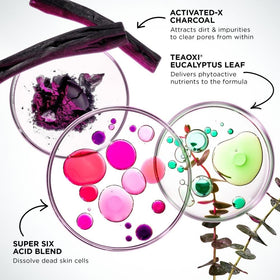 Glamglow application in use showing mask on cheek for visible pore treatment