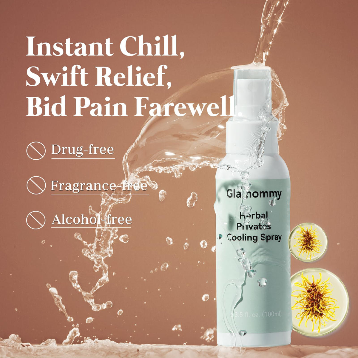 Glamommy hot and cold gel packs with sleeves showing targeted relief