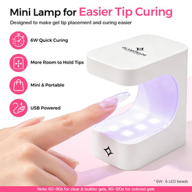 Glamonade 6-LED lamp curing nails quickly for faster results