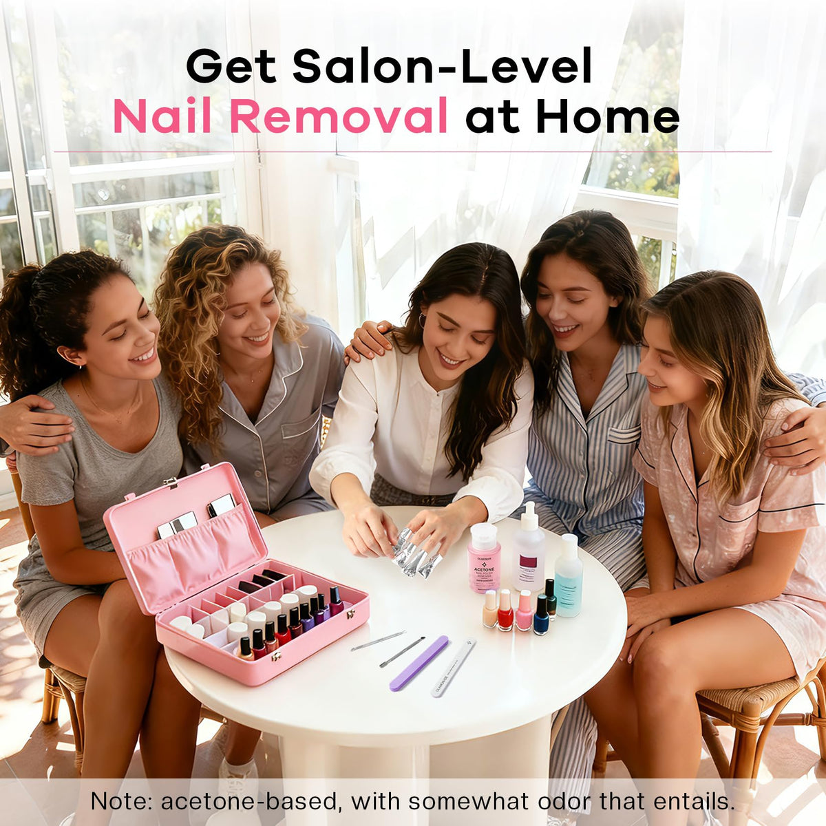Glamonade with cuticle oil and tools illustrating post-removal care