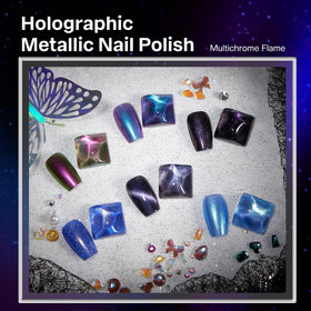 Glamonade chameleon polish close-up showing color shift and high-reflection sparkle