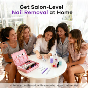 Glamonade cotton pad soaked with gel remover improves adhesion and lift