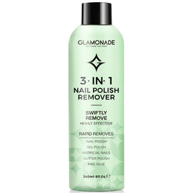 Glamonade front bottle showing label and volume, quick professional removal