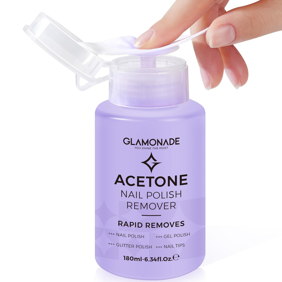 Glamonade front packaging showing pump and bottle benefit neat dispensing