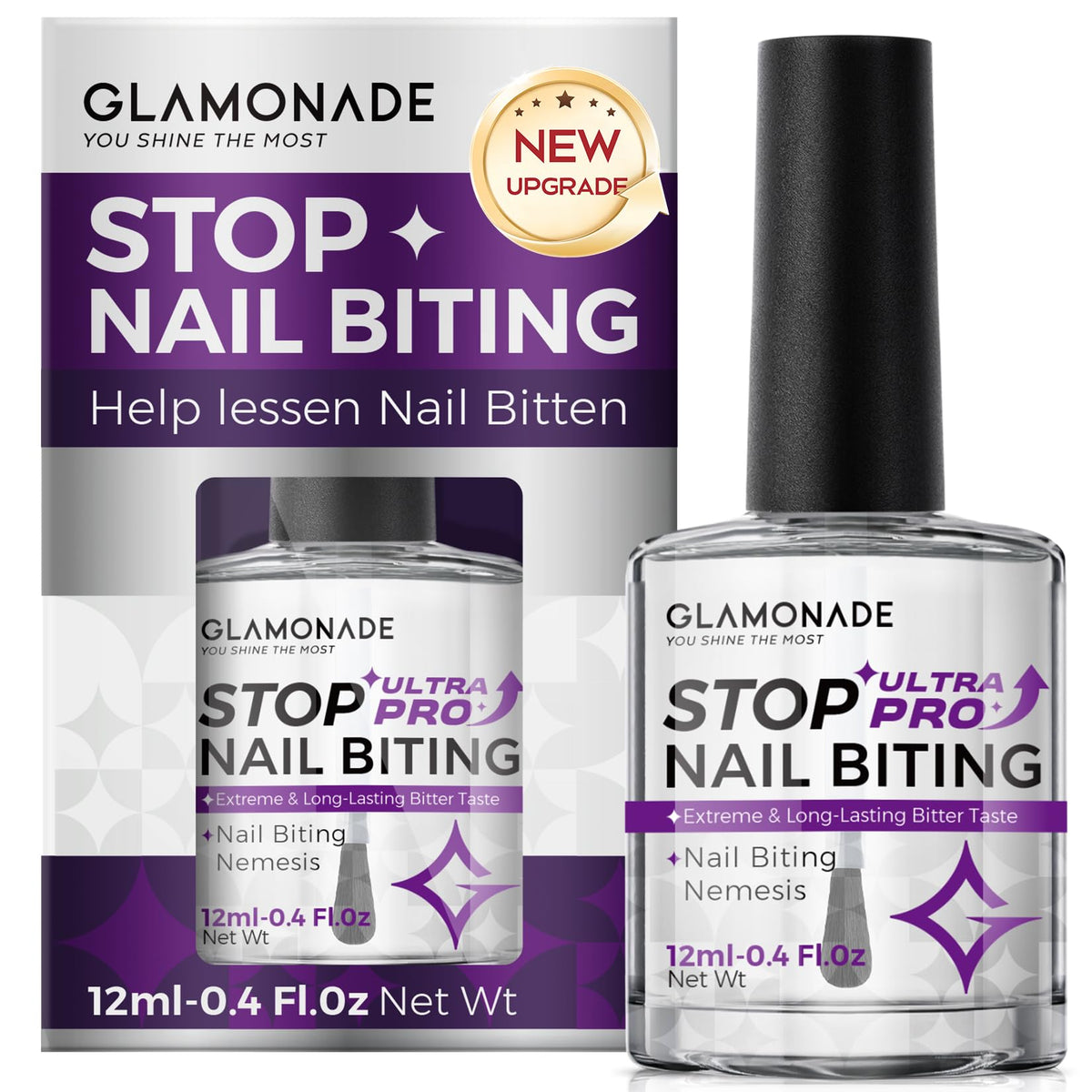 Glamonade front packaging showing bottle and branding for quick identification and trust