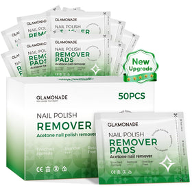 Glamonade front packaging showing 50 individually wrapped wipes and benefits