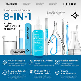 Glamonade cuticle remover gel texture close-up showing gentle no-drip application