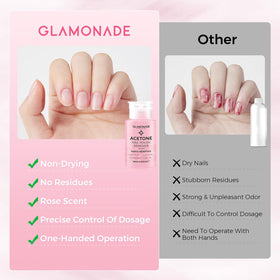 Glamonade gel soaking nails under foil wraps for effective soak-off