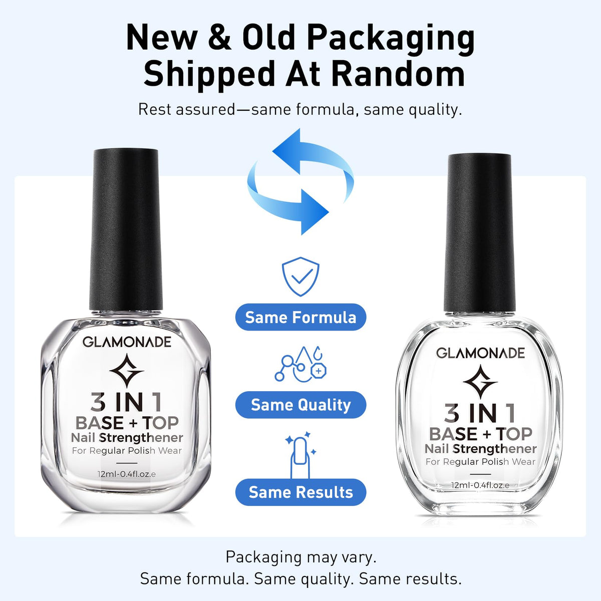 Glamonade manicure kit flatlay with bottle for convenient all-in-one benefit