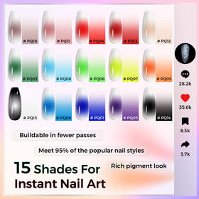 Glamonade finished ombre nails lifestyle image showing salon-level results