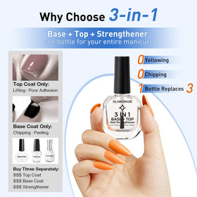 Glamonade polish on fingertips in use showing easy at-home application benefit