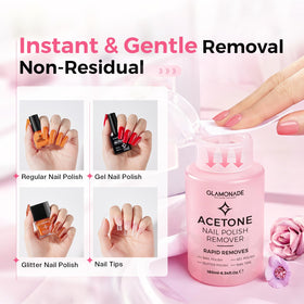 Glamonade pump dispensing gel onto cotton pad for controlled application