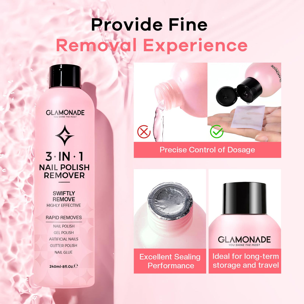 Glamonade in salon setting with technician working, suits professional use