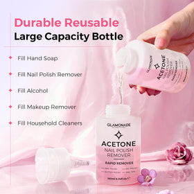 Glamonade bottle shown in hand for scale and portable convenience