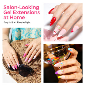 Glamonade size chart and swatches to help choose the right tip
