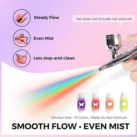 Glamonade spray texture mist closeup demonstrating fine, even coverage