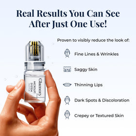 Glamory applying serum after treatment to improve absorption and hydration