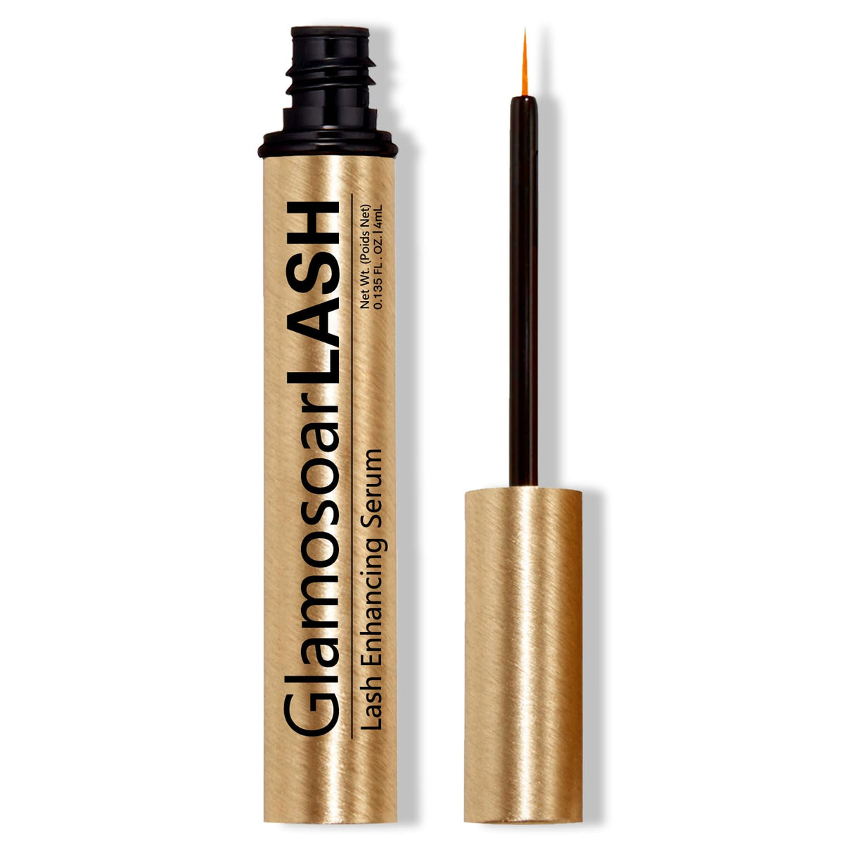 glamosoar nighttime application on lash line demonstrating easy nightly use