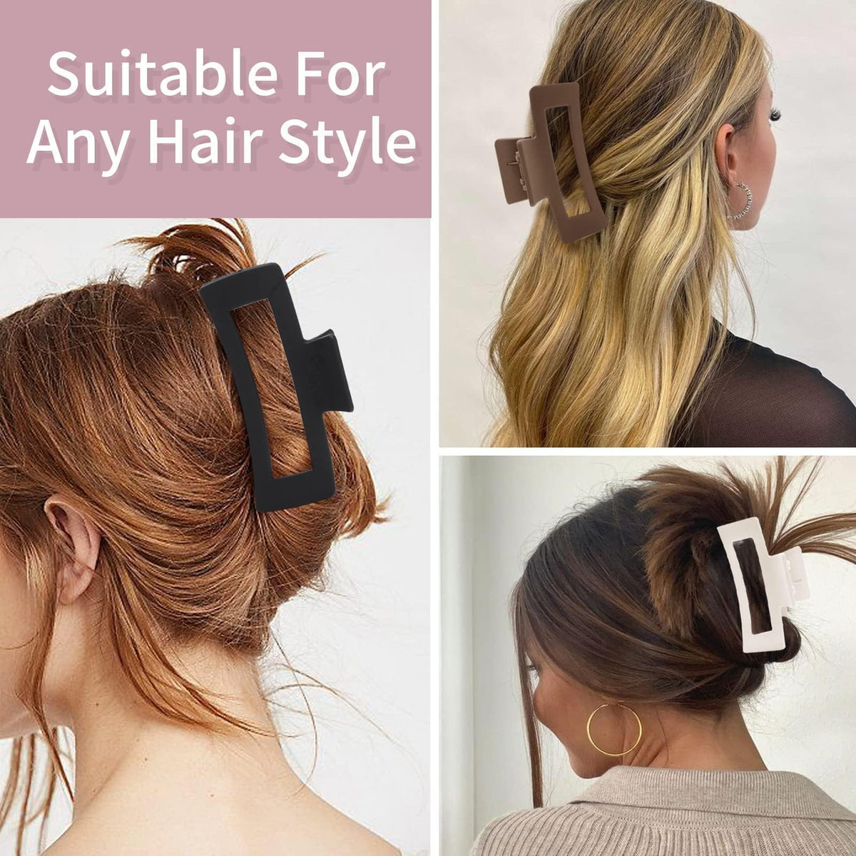Glaudmeiss clip holding a high ponytail demonstrating strong hold during activity