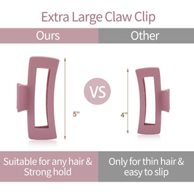 Glaudmeiss clip next to a hand showing 5 inch scale for true jumbo capacity